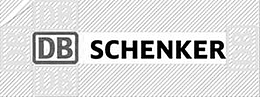Logo von DB Schenker in Graustufen als Referenzkunde von Piepenbrock