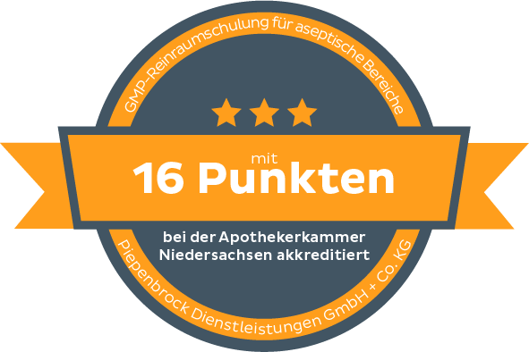 Siegel Reinraumschulung Piepenbrock